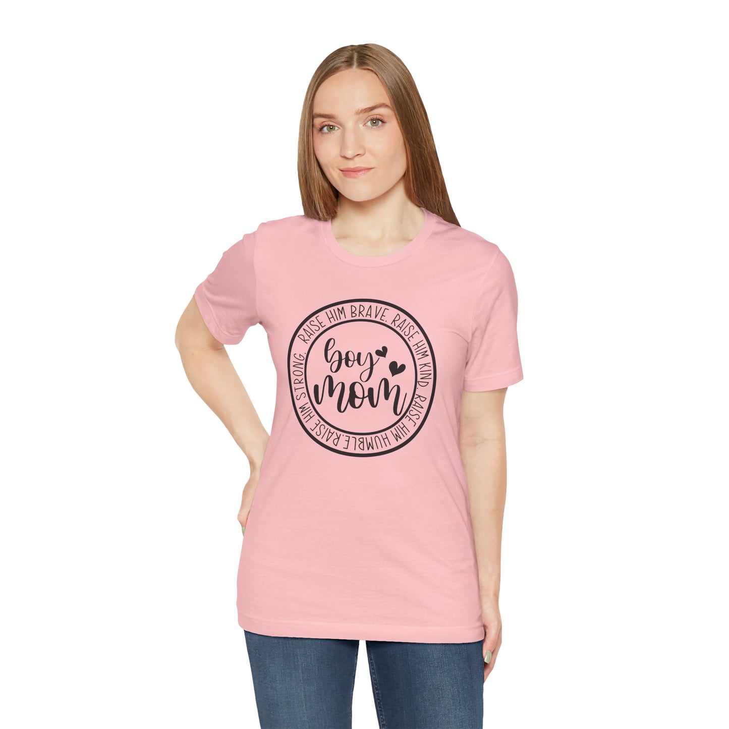 Women's Boy Mom T Shirt Unisex Jersey Short Sleeve Tee Women's T Shirt