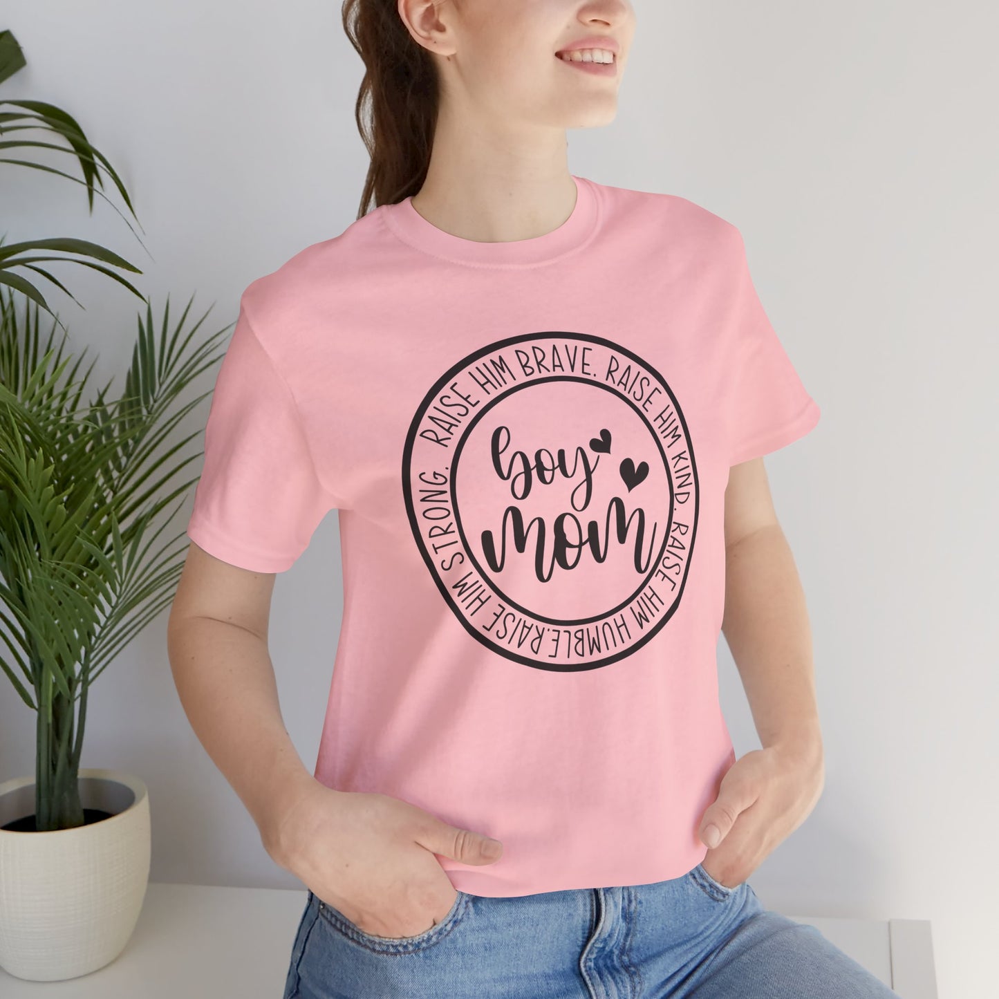 Women's Boy Mom T Shirt Unisex Jersey Short Sleeve Tee Women's T Shirt