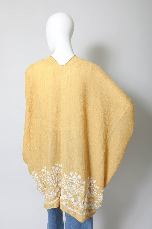 Kimono Floral Embroidered