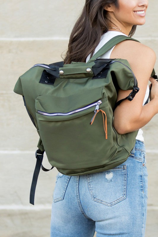 Nylon Backpack-Book Bag