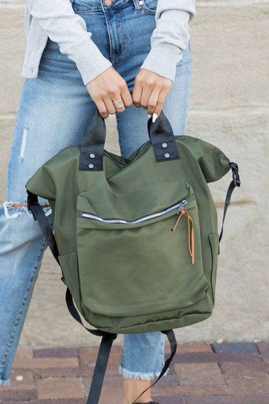 Nylon Backpack-Book Bag