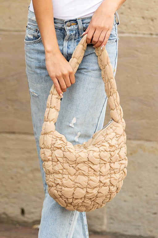 Quilted Puffer Shoulder Bag