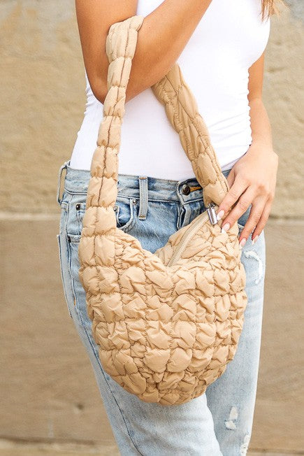 Quilted Puffer Shoulder Bag