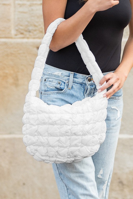 Quilted Puffer Shoulder Bag