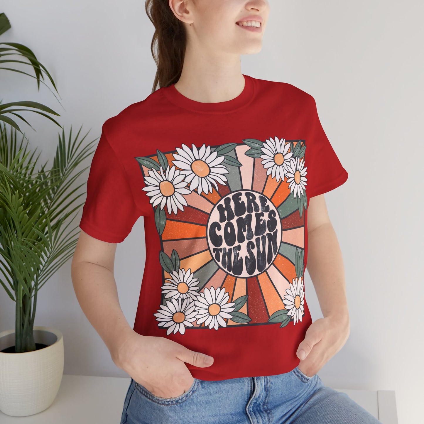 Here Comes the Sun Unisex Jersey Short Sleeve Tee