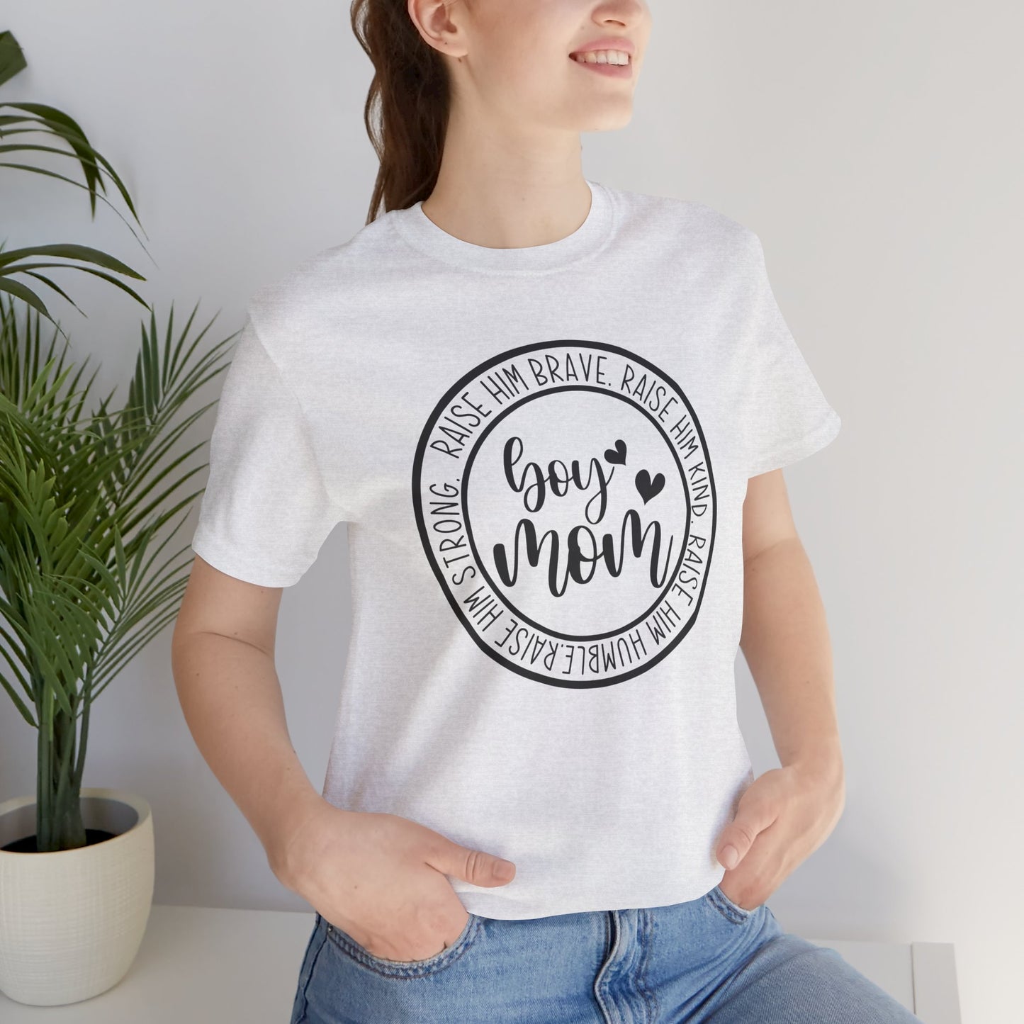 Women's Boy Mom T Shirt Unisex Jersey Short Sleeve Tee Women's T Shirt