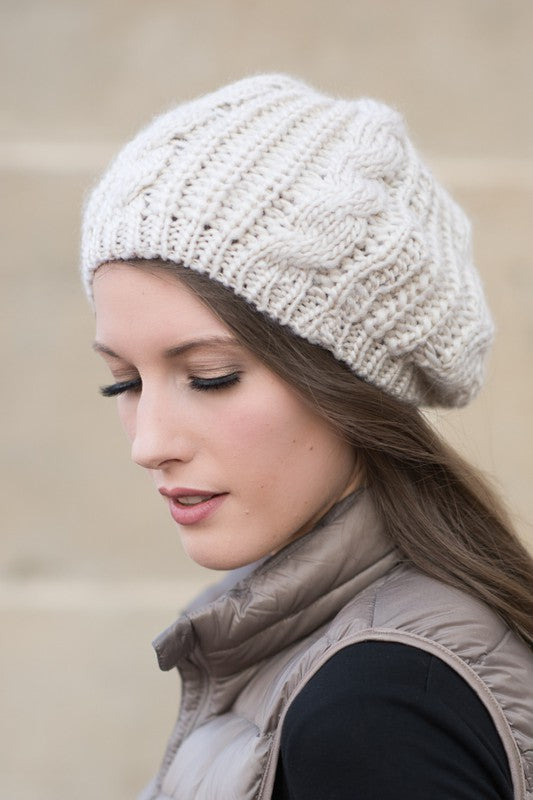Knit Slouchy Beret-Hat