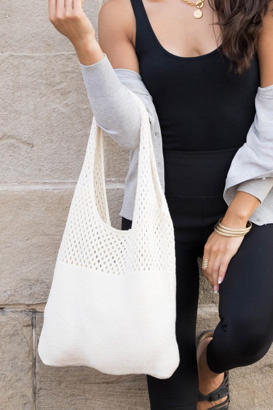 Knit Hobo Bag Boho Hobo Bag