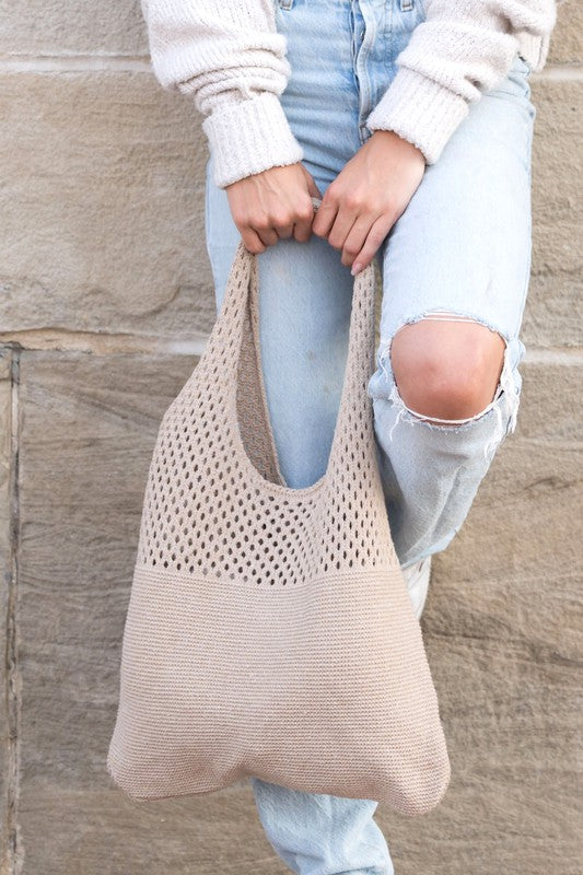 Boho Knit Hobo Bag