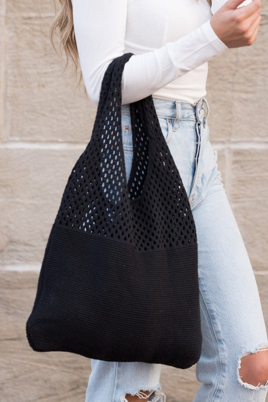Boho Knit Hobo Bag