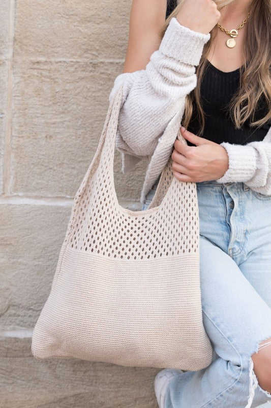 Knit Hobo Bag Boho Hobo Bag
