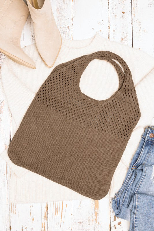 Boho Knit Hobo Bag