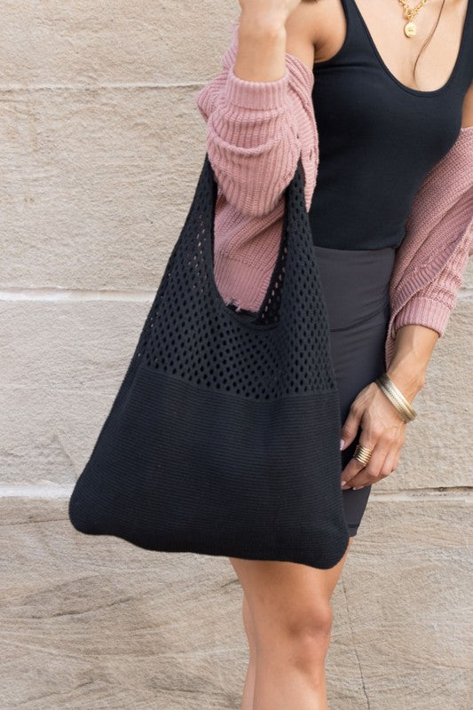 Boho Knit Hobo Bag