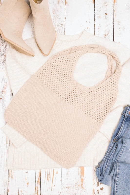 Boho Knit Hobo Bag