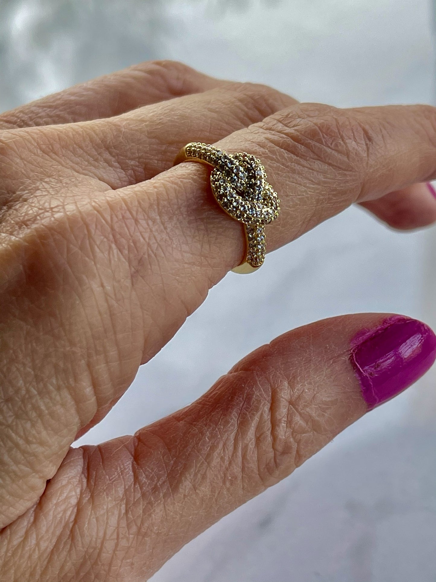 Gold Knot Stack Ring