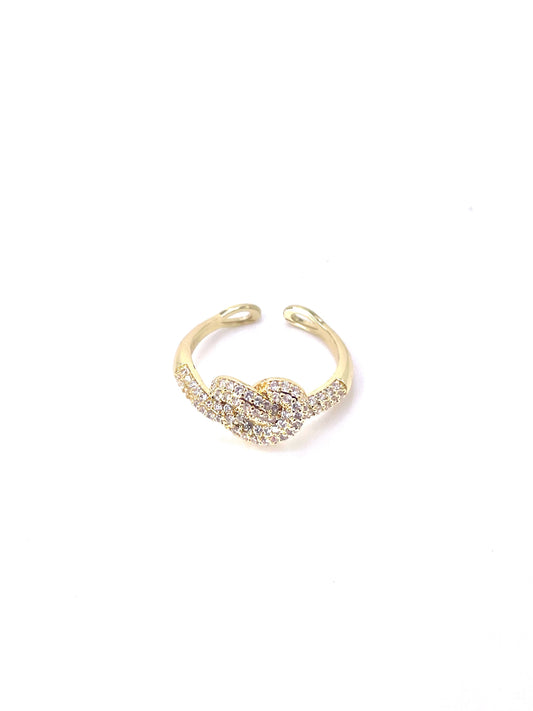 Gold Knot Stack Ring - You & Me