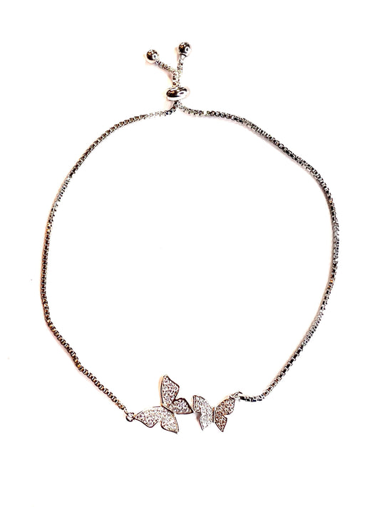 Sterling Silver Butterfly Bolo Bracelet