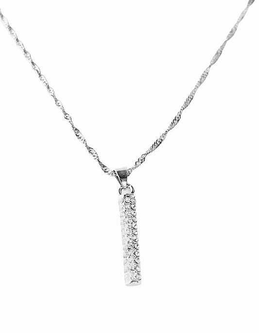 Sterling Silver Diamond Gemstone cz Necklace