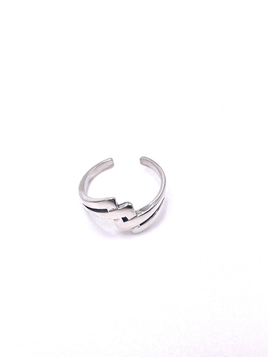 Sterling Silver Intertwined Toe Ring