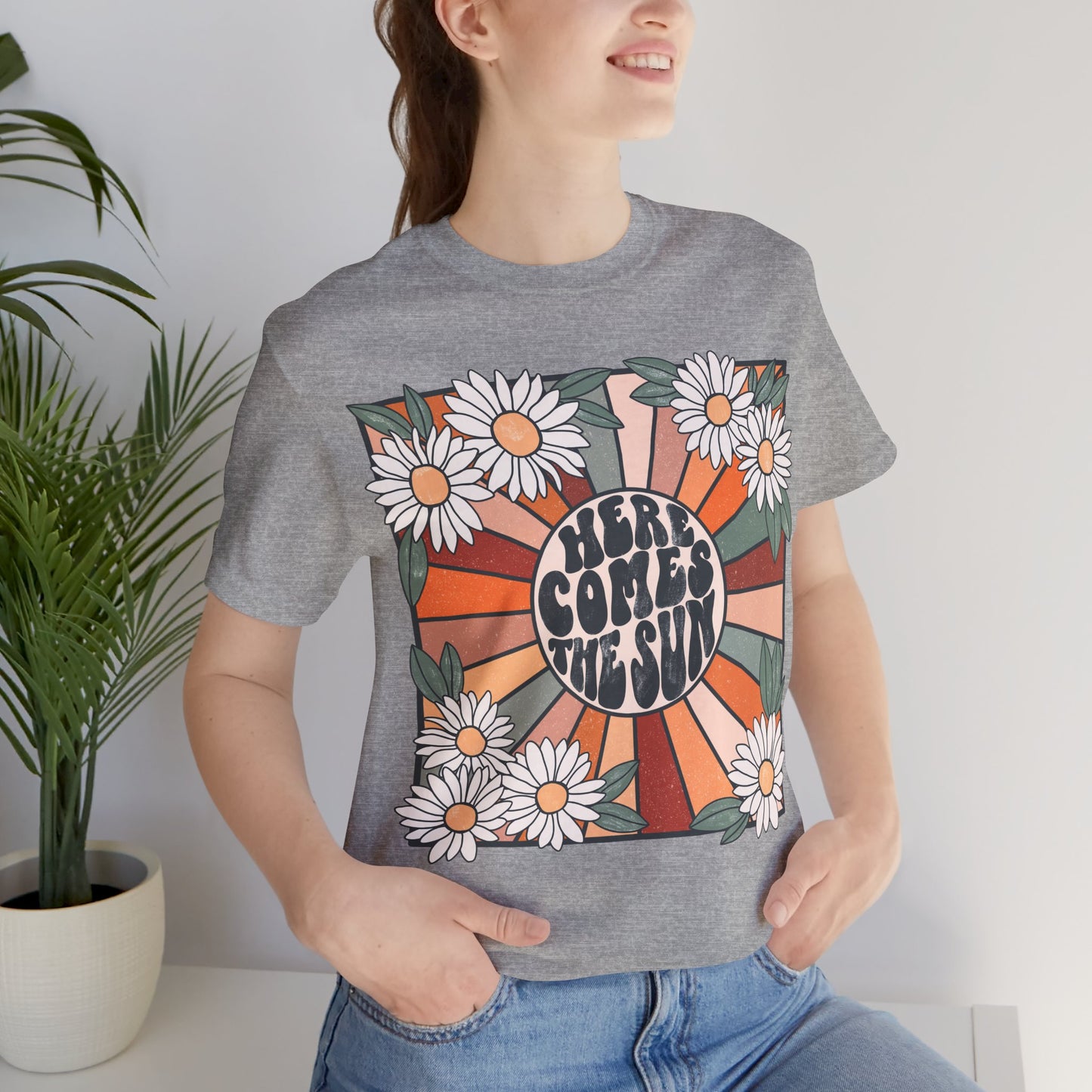 Here Comes the Sun Unisex Jersey Short Sleeve Tee