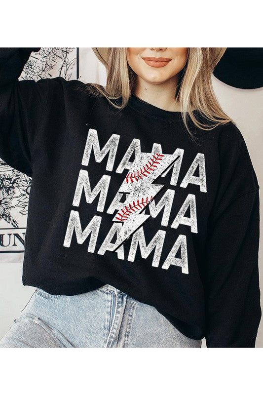 Mama Sweatshirt Baseball Fleece