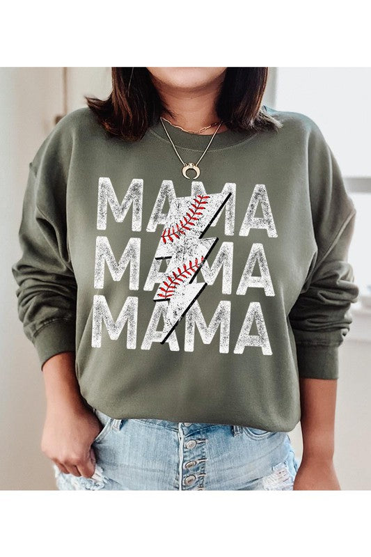 Mama Sweatshirt Baseball Fleece