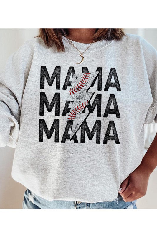 Mama Sweatshirt Baseball Fleece