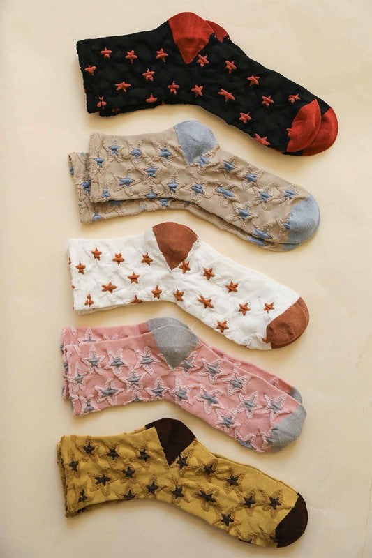 Ankle Socks-Embroidered Star