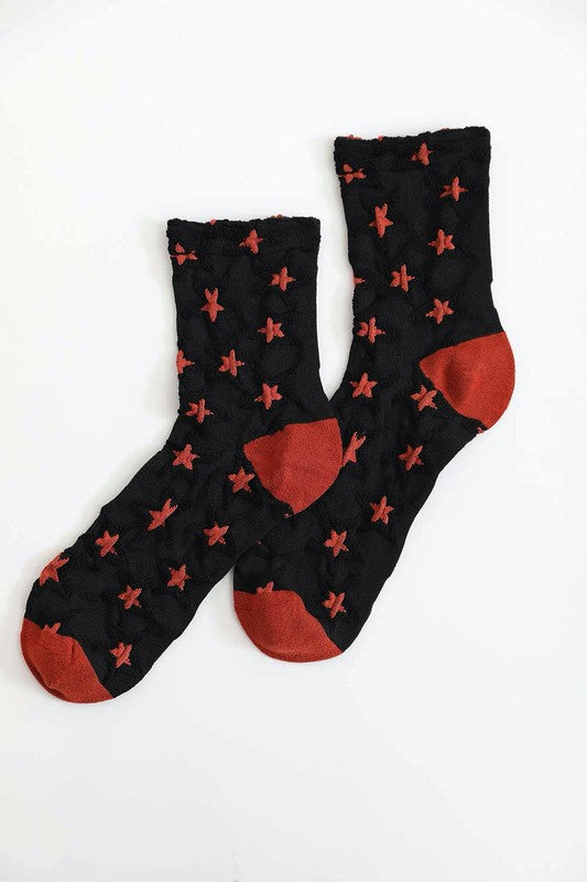 Ankle Socks-Embroidered Star