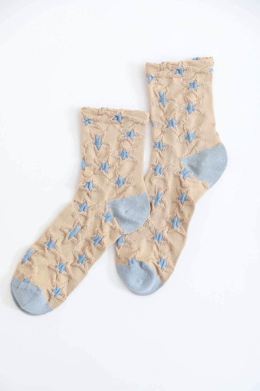 Ankle Socks-Embroidered Star