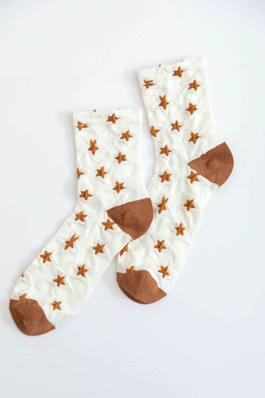 Ankle Socks-Embroidered Star