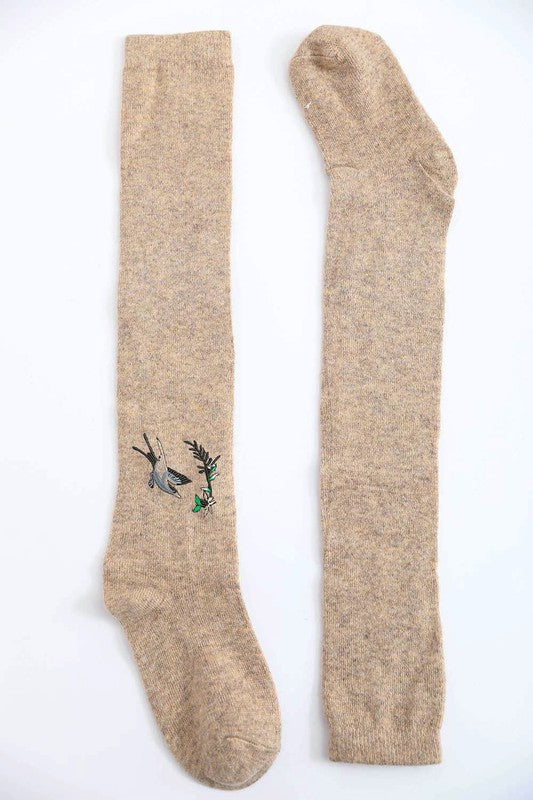 Knee High Hummingbird Socks