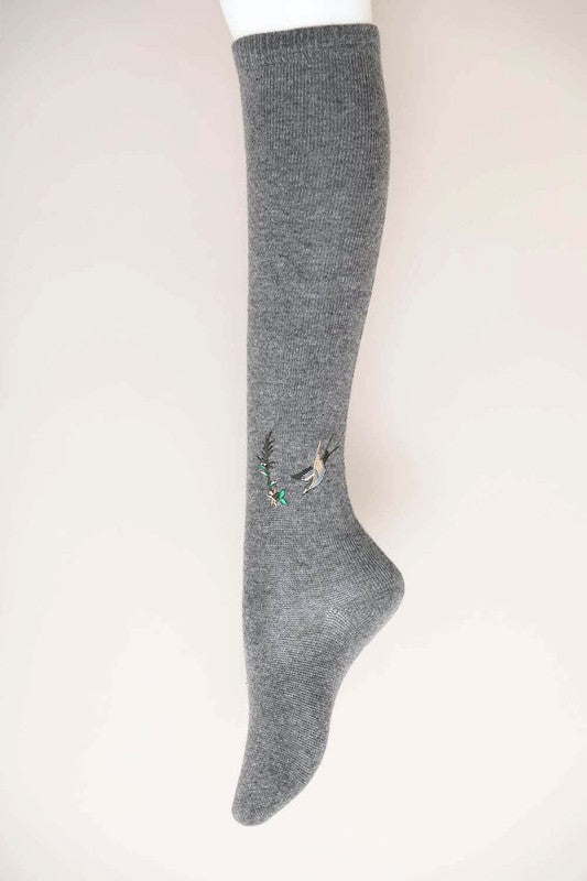 Knee High Hummingbird Socks