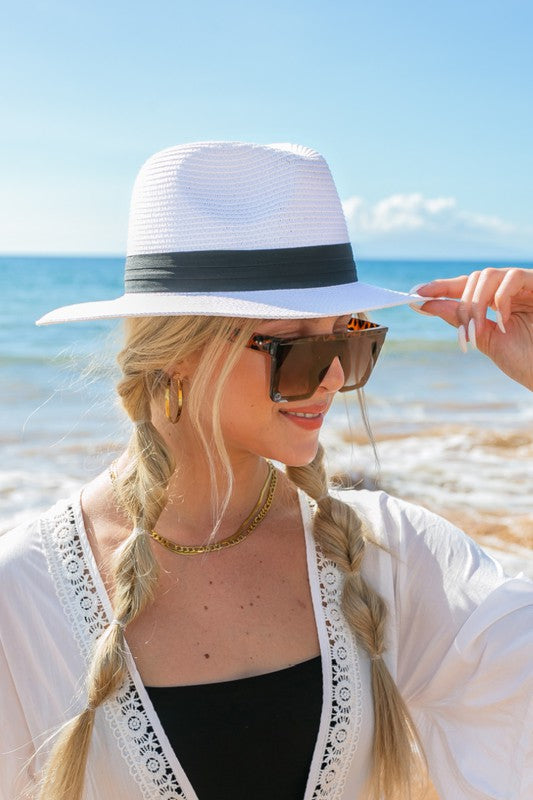 Panama Fedora Hat-Straw Sun Hat