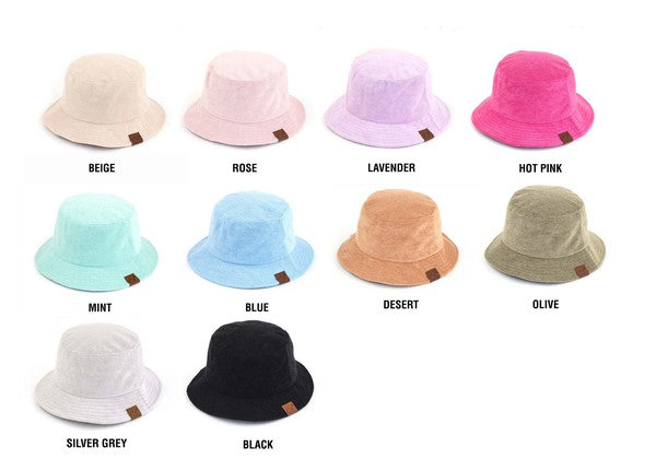 CC Bucket Hat- Terry Cloth Bucket Hat