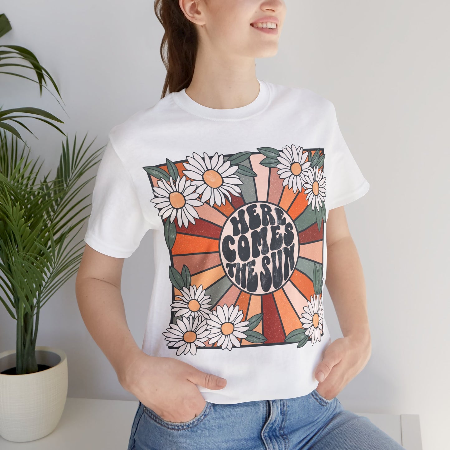 Here Comes the Sun Unisex Jersey Short Sleeve Tee