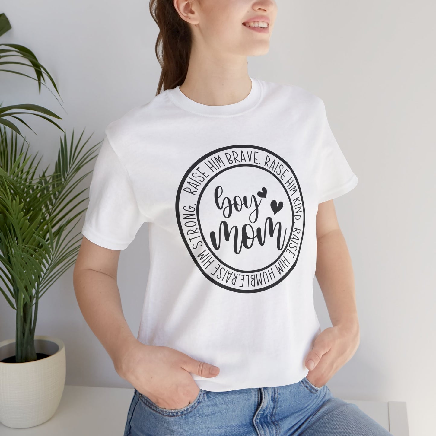 Women's Boy Mom T Shirt Unisex Jersey Short Sleeve Tee Women's T Shirt