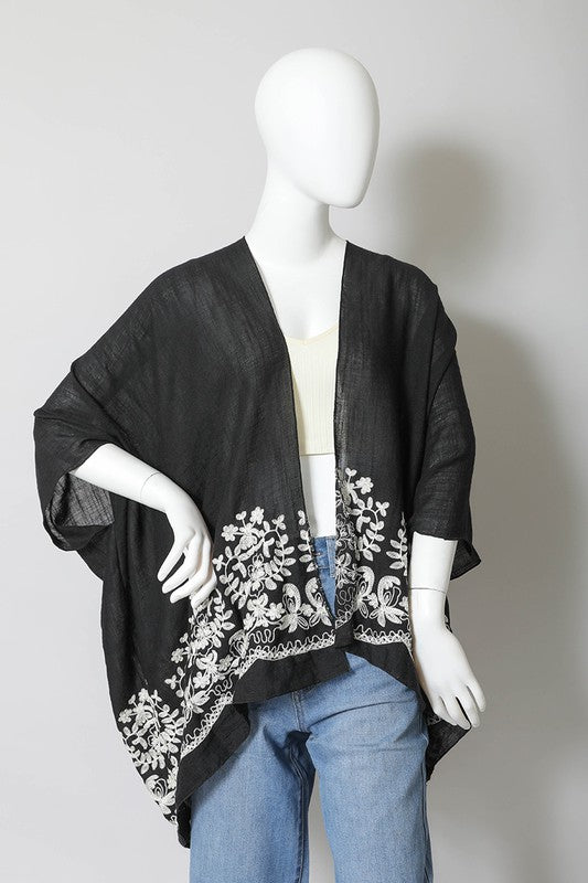 Kimono Floral Embroidered