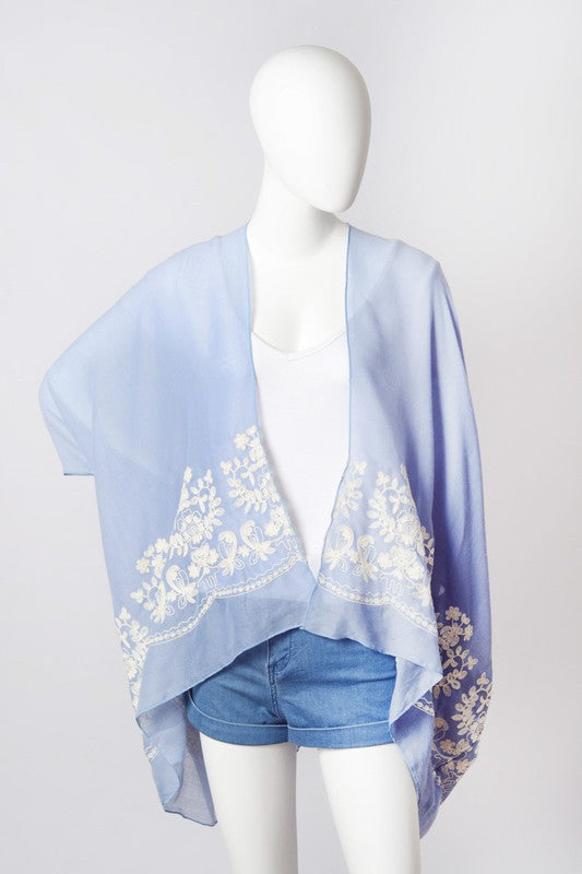 Kimono Floral Embroidered