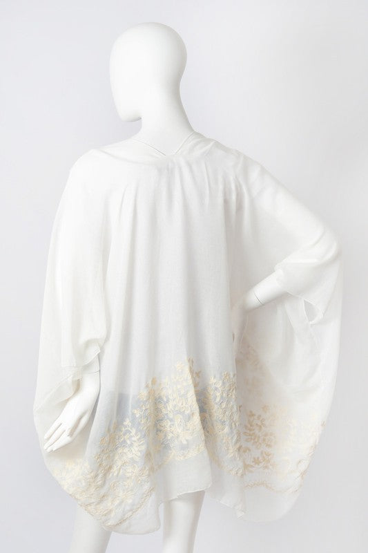 Kimono Floral Embroidered