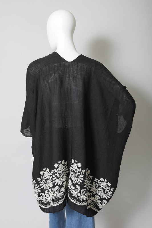 Kimono Floral Embroidered