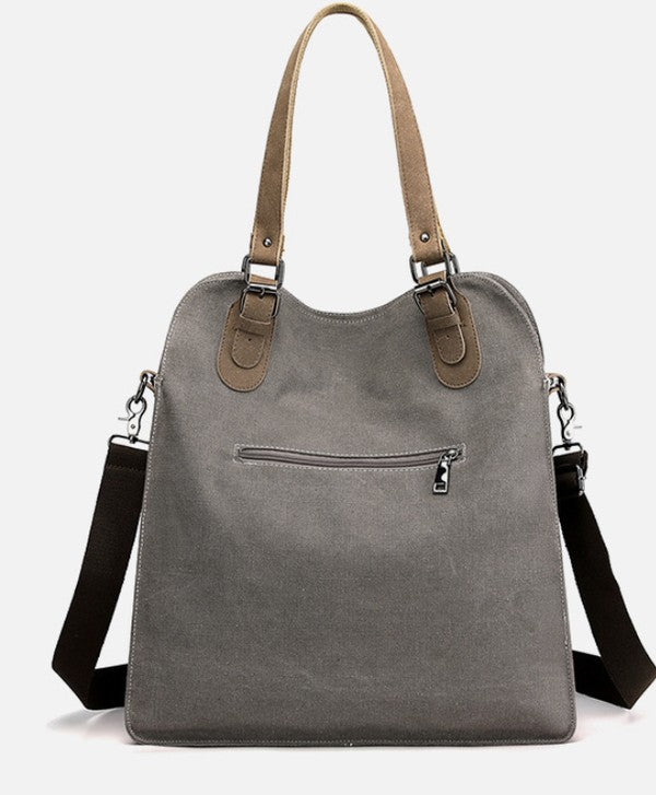 Colorblock Messenger Bag-Canvas Shoulder Bag