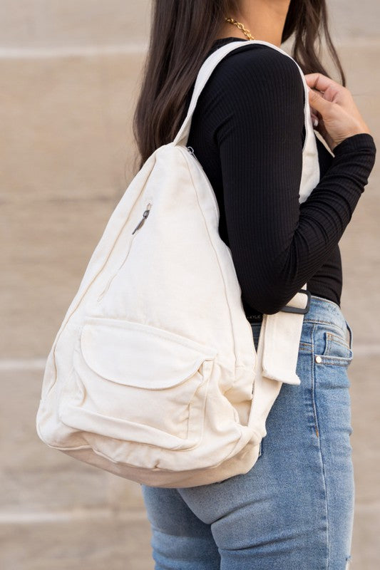 Canvas Sling Bag-Shoulder Bag-Crossbody Bag