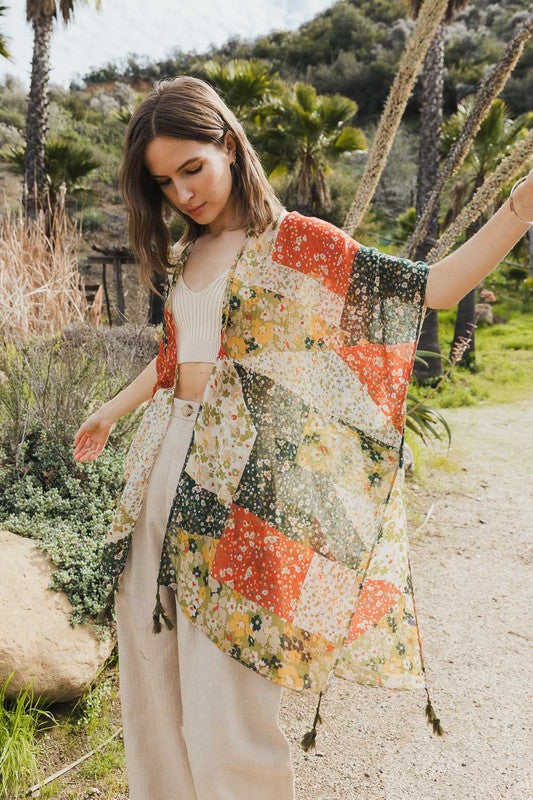 Patchwork Floral Kimono