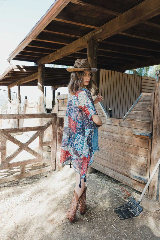 Patchwork Floral Kimono