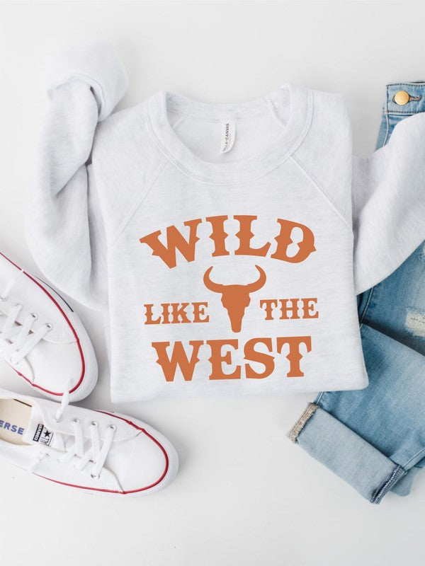 Sweatshirt Wild Like the West Crew neck