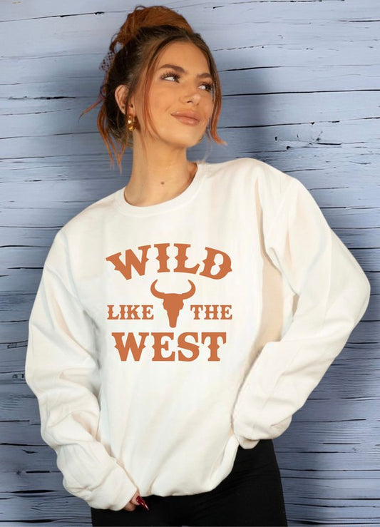 Sweatshirt Wild Like the West Crew neck