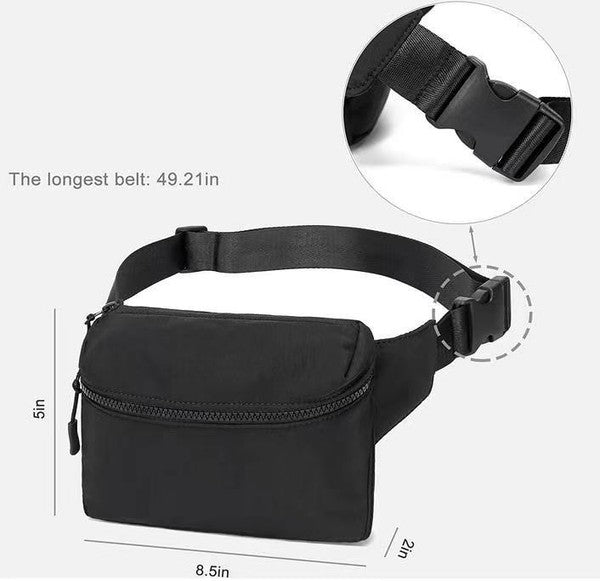 Nylon Sling Belt Bag