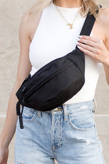 Nylon Crossbody Sling Crescent Belt Bag-Fanny Pack