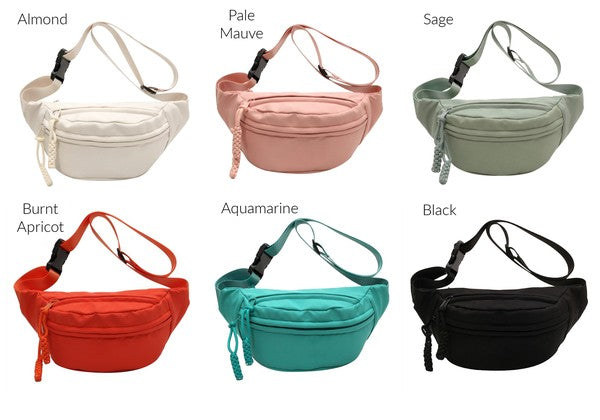 Nylon Crossbody Sling Crescent Belt Bag-Fanny Pack